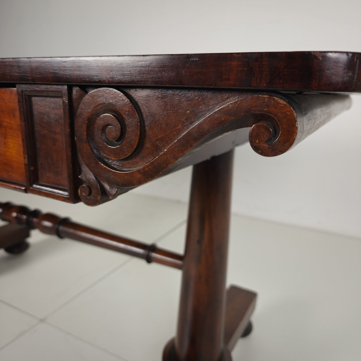 Early 19th Century English Regency / William IV Library Writing Table-photo-3