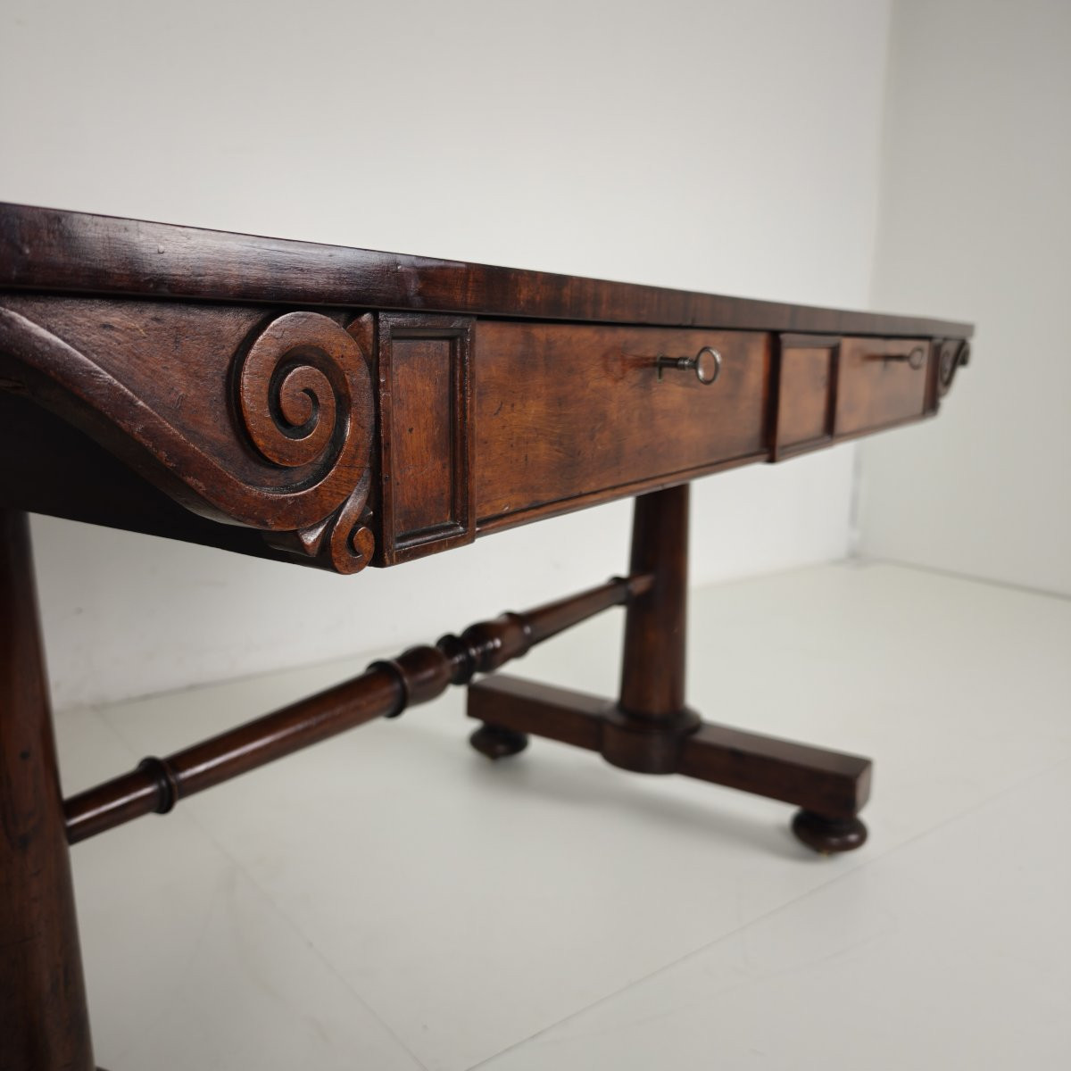 Early 19th Century English Regency / William IV Library Writing Table-photo-4