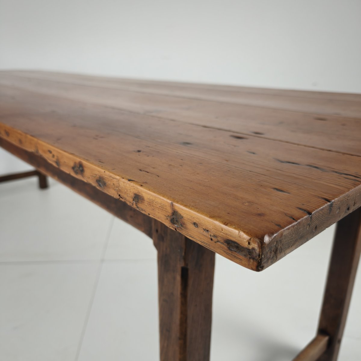 Table de salle à manger de ferme française de la fin du XIXe siècle-photo-7