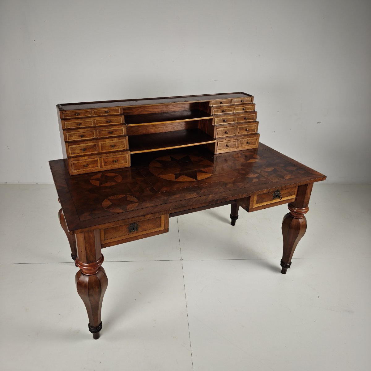 Bureau à écrire en marqueterie allemande du XIXe siècle-photo-2