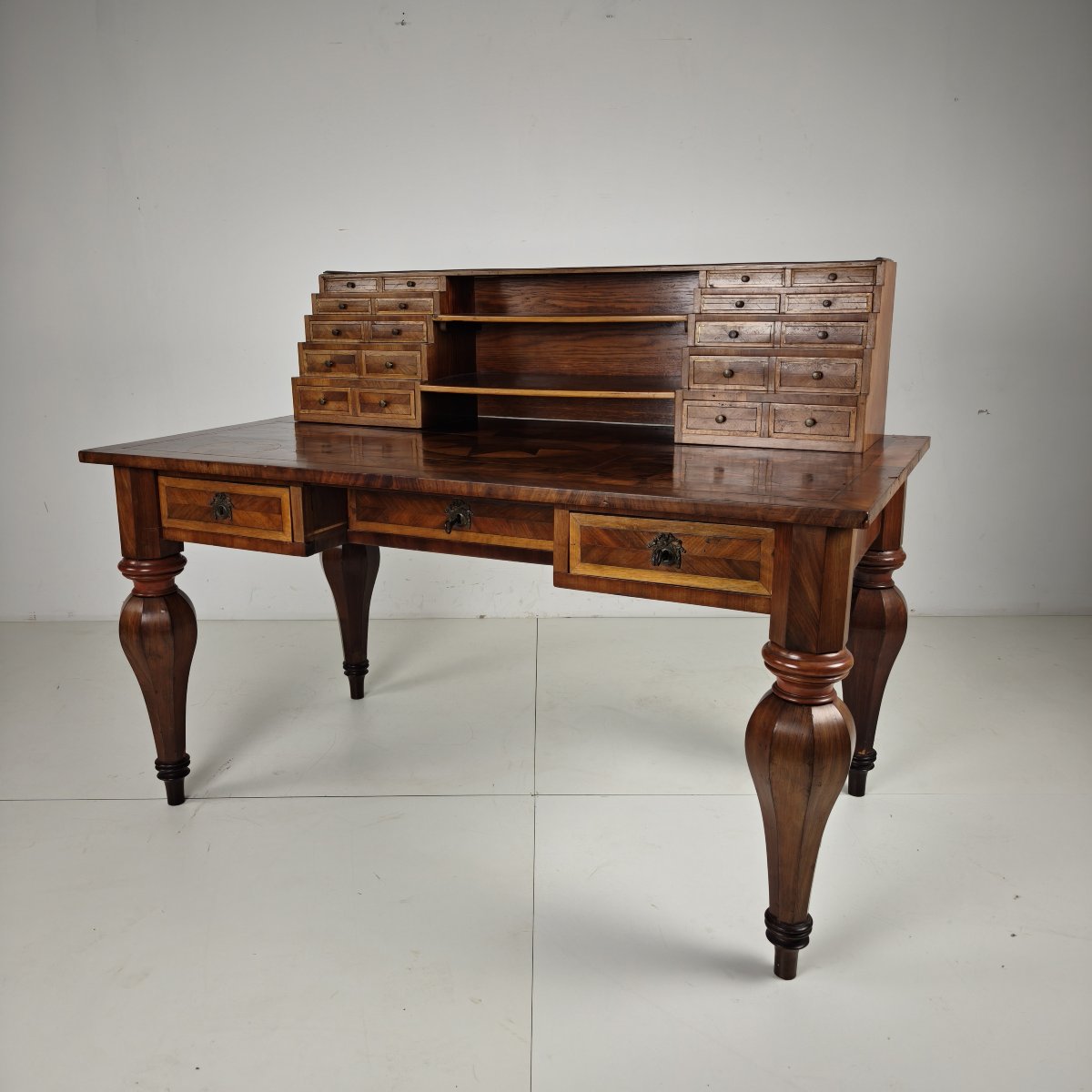 Bureau à écrire en marqueterie allemande du XIXe siècle-photo-5
