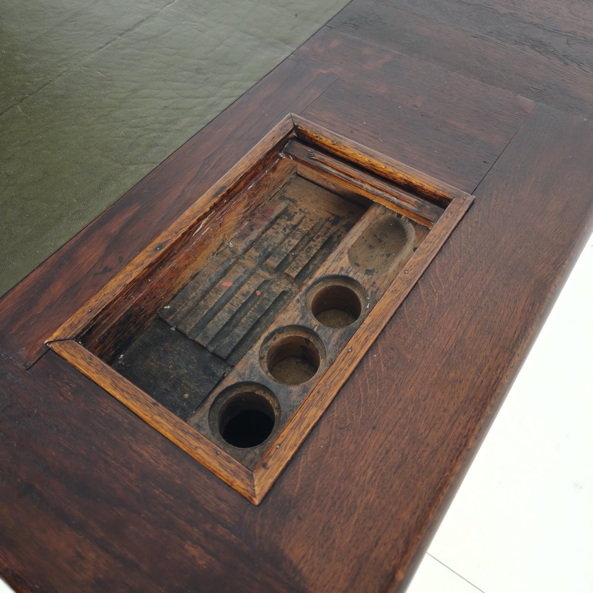 Bureau à cylindre ancien en chêne de Stolzenberg – Bureau à tambour – vers 1880-photo-3