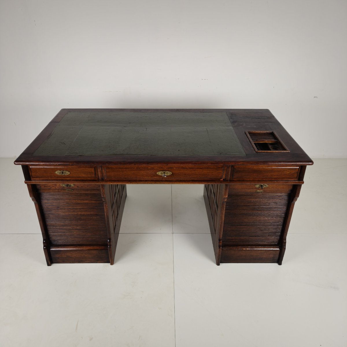Bureau à cylindre ancien en chêne de Stolzenberg – Bureau à tambour – vers 1880