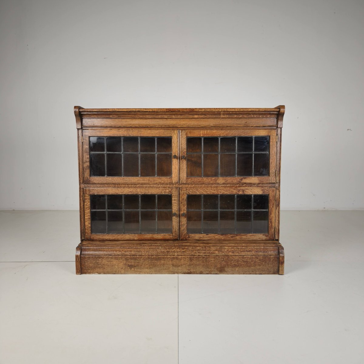 English Oak Bookcase By Minty Library Specialists, Oxford, 1920s-photo-2