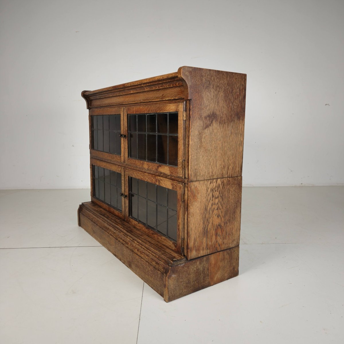 English Oak Bookcase By Minty Library Specialists, Oxford, 1920s-photo-5