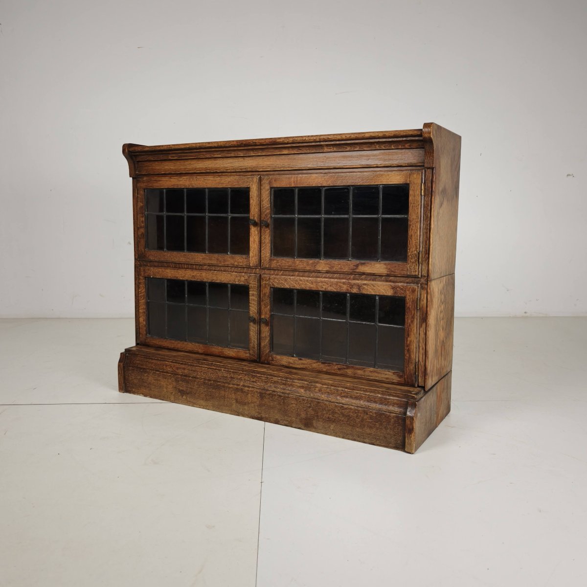 English Oak Bookcase By Minty Library Specialists, Oxford, 1920s