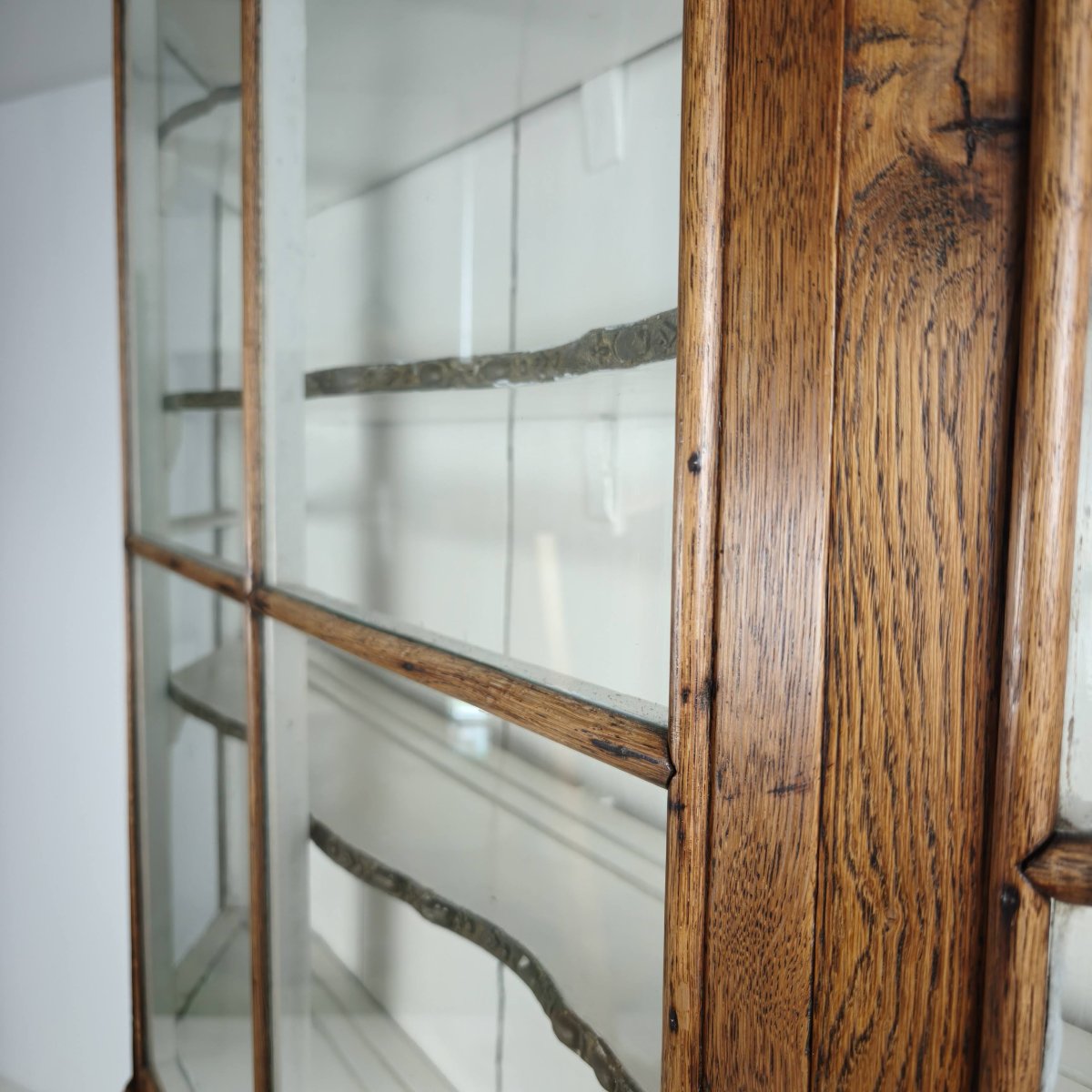 Dutch Oak Secretary Desk With Built-in Bookshelf, 18th Century-photo-7