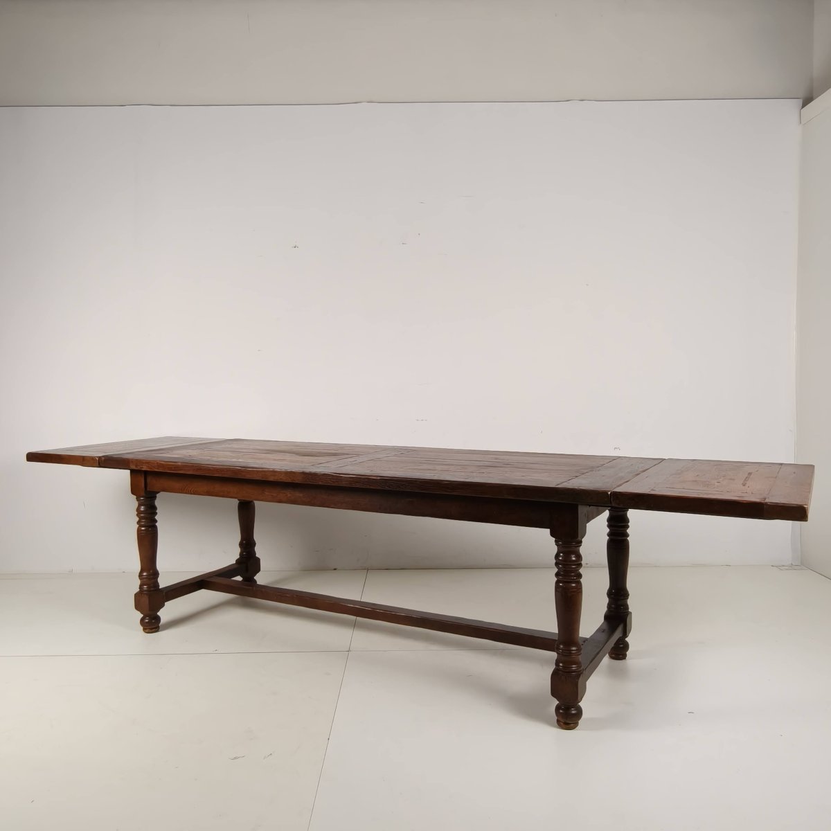 Grande table de monastère en chêne français (320/220 cm), début du XXe siècle-photo-2