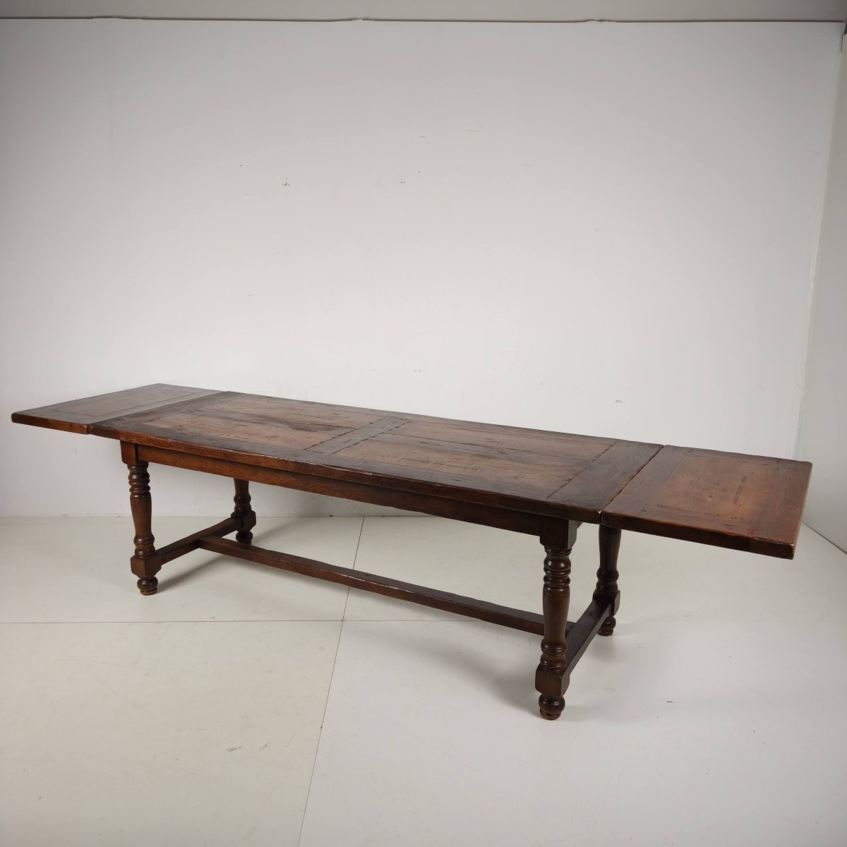 Grande table de monastère en chêne français (320/220 cm), début du XXe siècle-photo-5