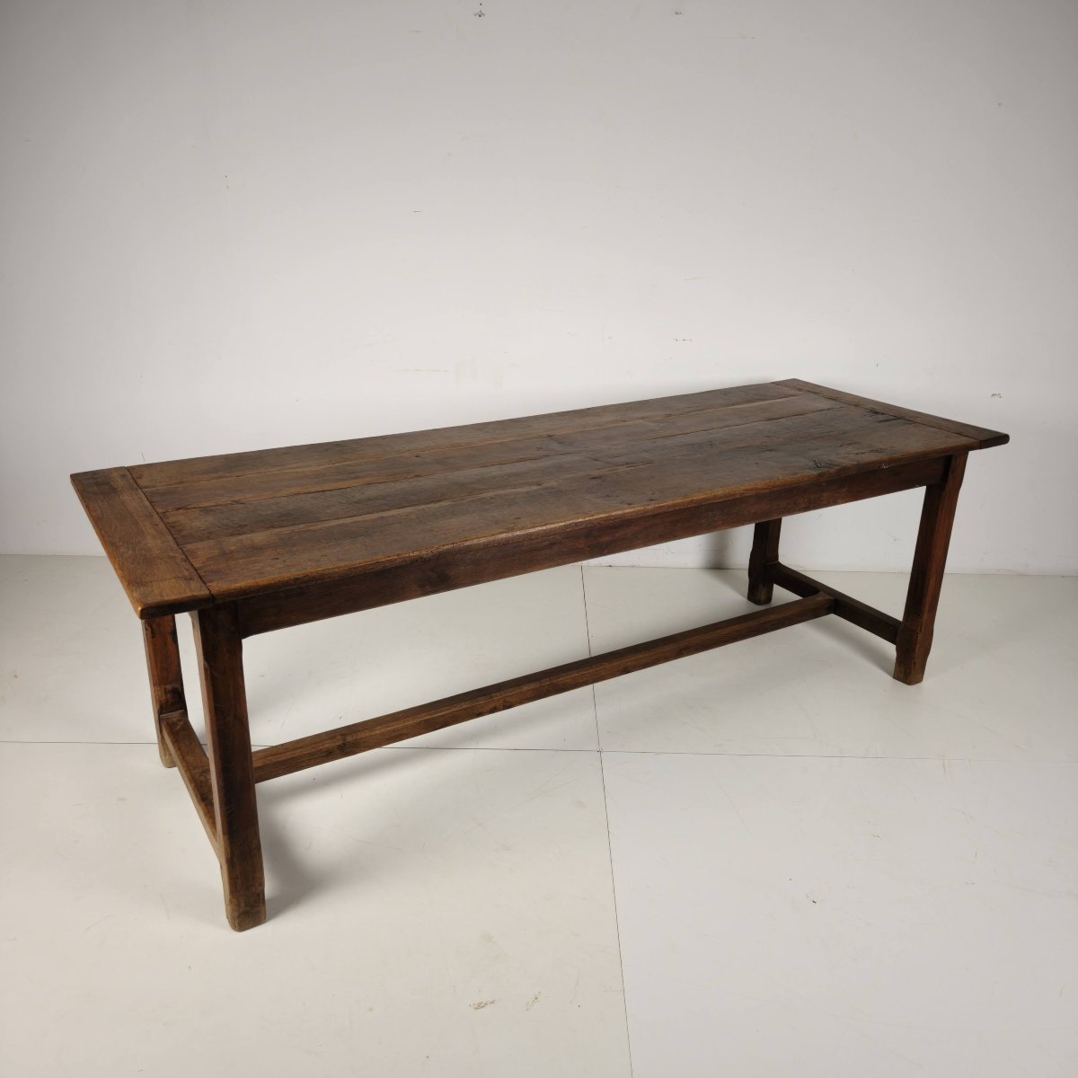 Table de ferme en chêne français, XIXe siècle-photo-1