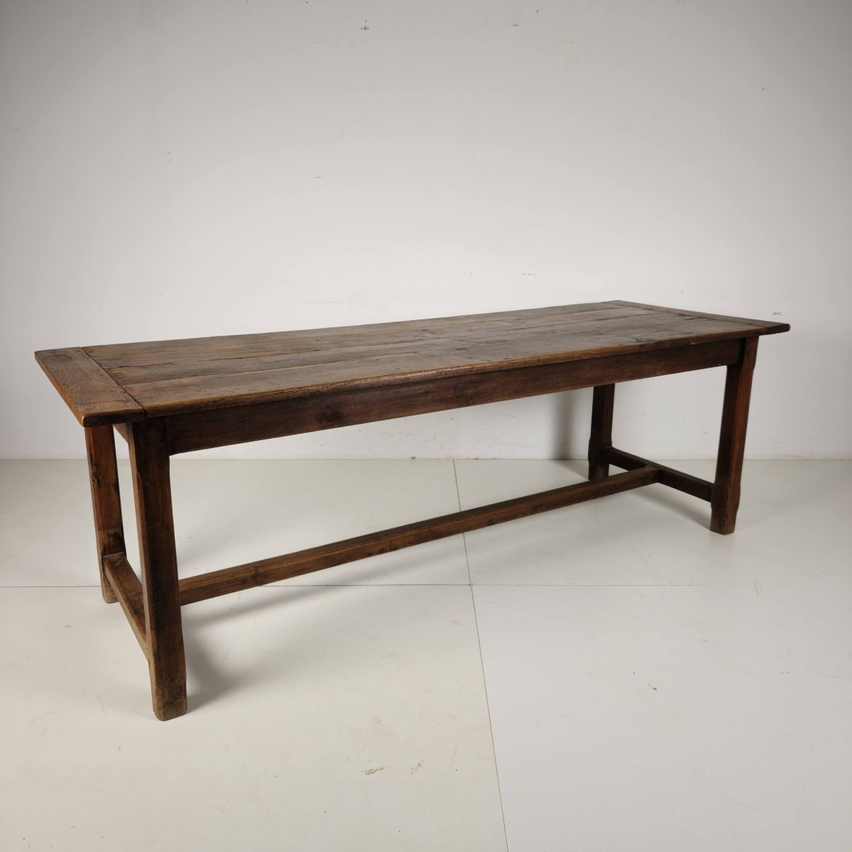 Table de ferme en chêne français, XIXe siècle-photo-5