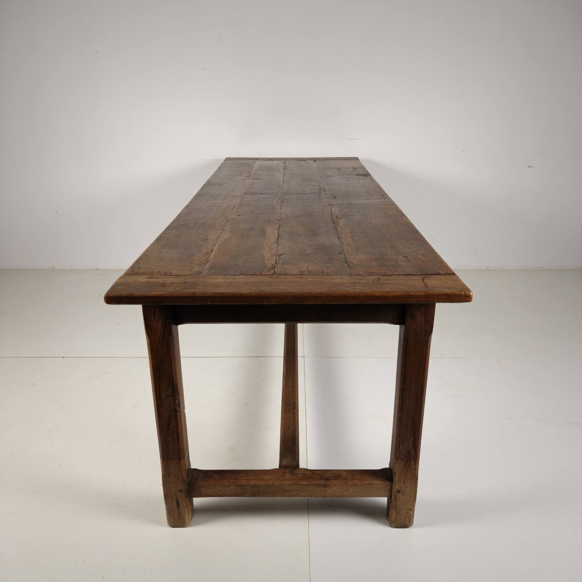 Table de ferme en chêne français, XIXe siècle-photo-6