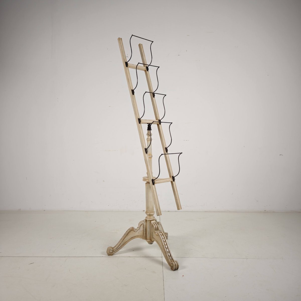Vintage English Rotating Newspaper, Magazine, And Book Rack, 20th Century-photo-2