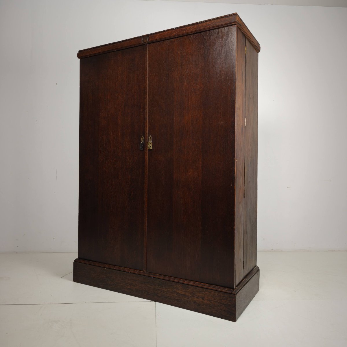 Armoire pour homme Compactom des années 1930, modèle n° 702 en chêne brun-photo-2