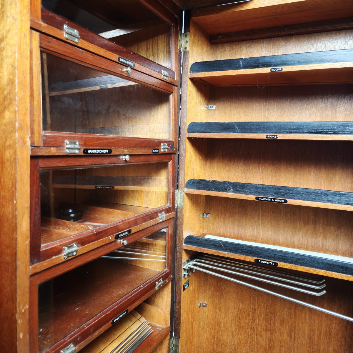 Armoire pour homme Compactom des années 1930, modèle n° 702 en chêne brun-photo-6