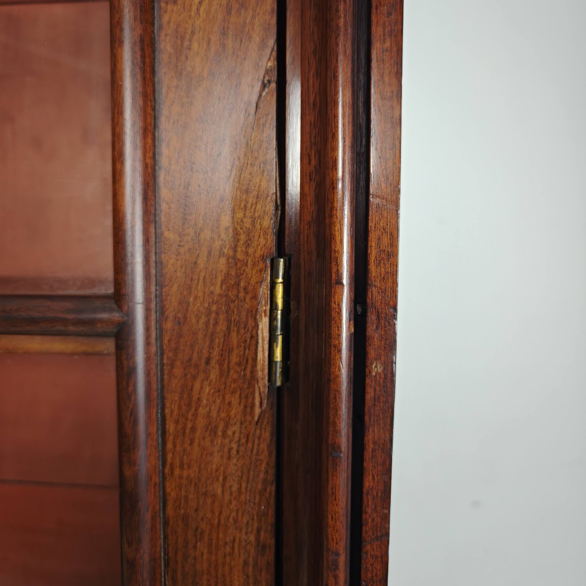 Bibliothèque vitrine anglaise de la fin du XIXe siècle avec portes et tiroirs vitrés-photo-5