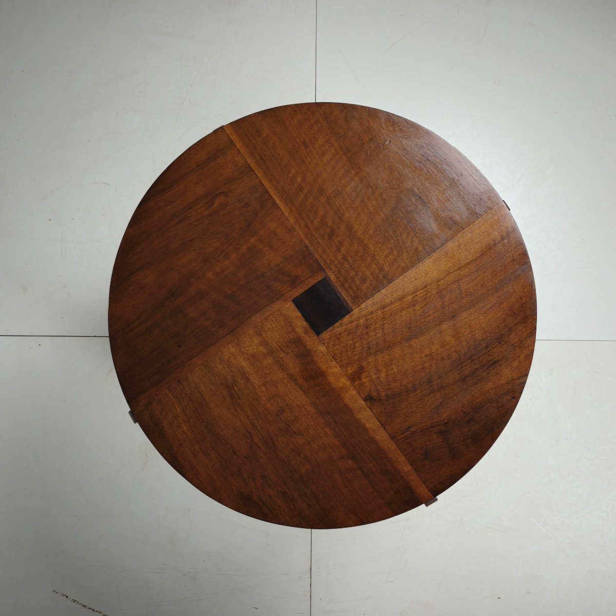 Amsterdam School-style Oak Side Table With A Square Pattern, Netherlands, Circa 1925-photo-4