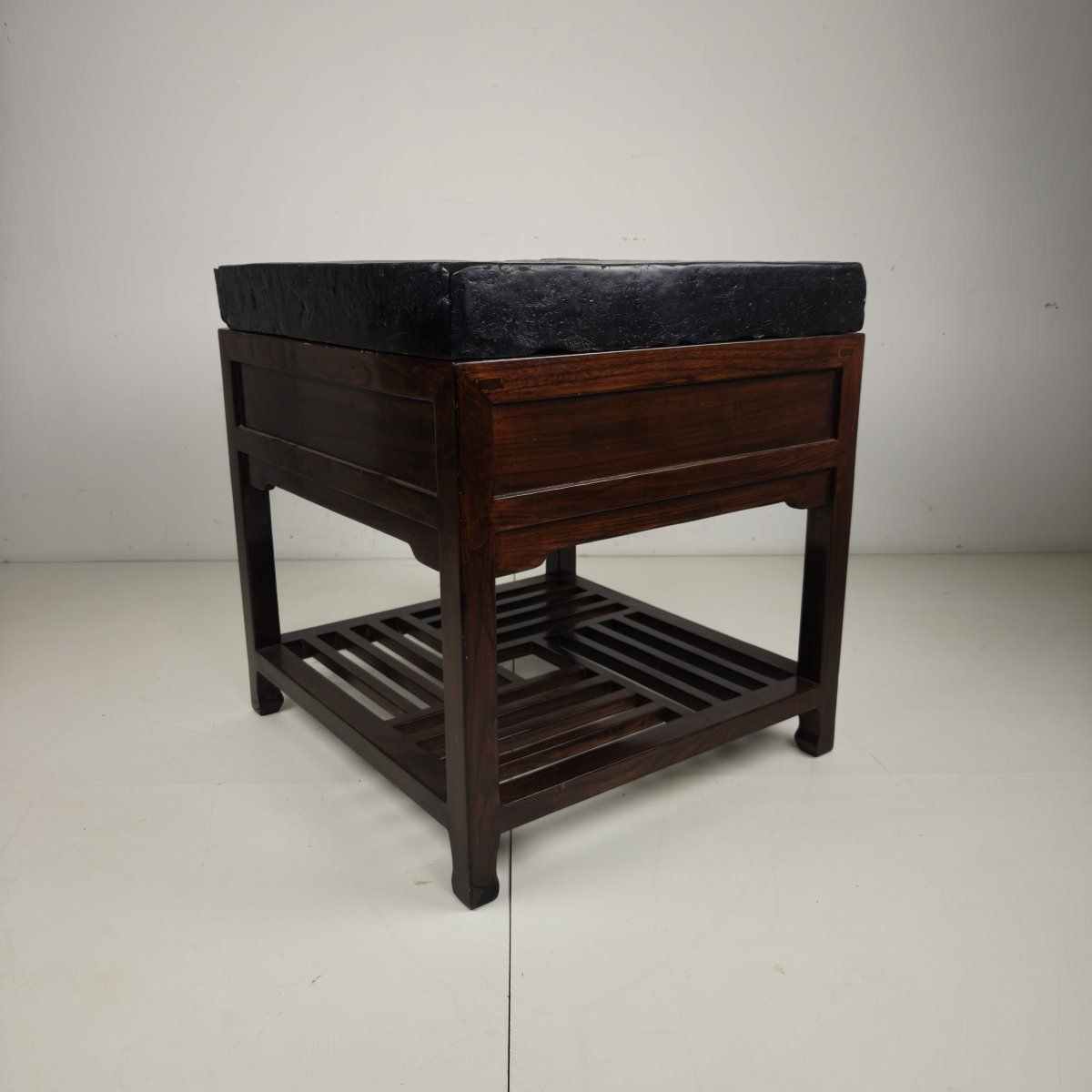 Chinese Imperial Gold Brick (jīn Zhuān) On A Solid Wood Display Table On M-photo-2