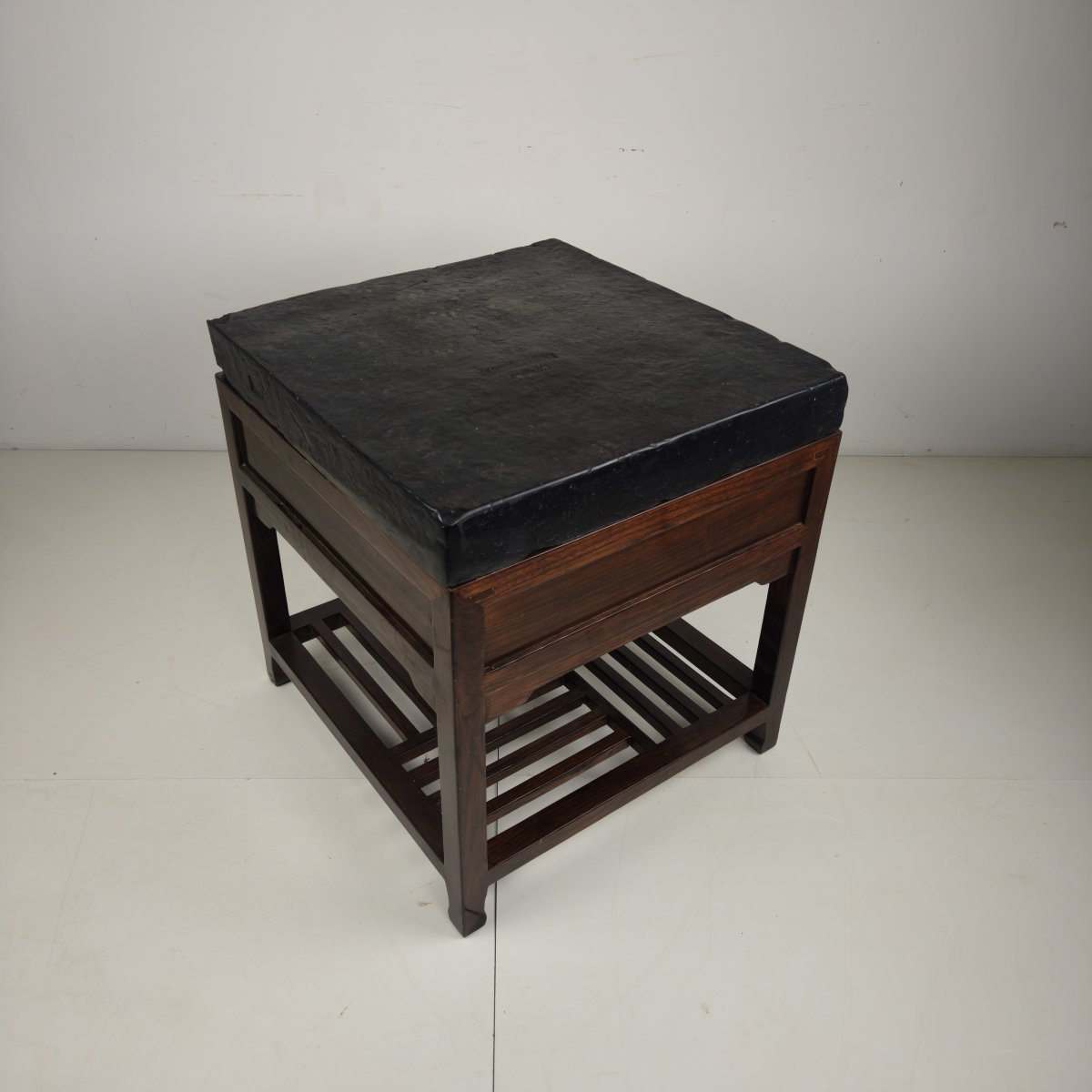 Chinese Imperial Gold Brick (jīn Zhuān) On A Solid Wood Display Table On M-photo-3