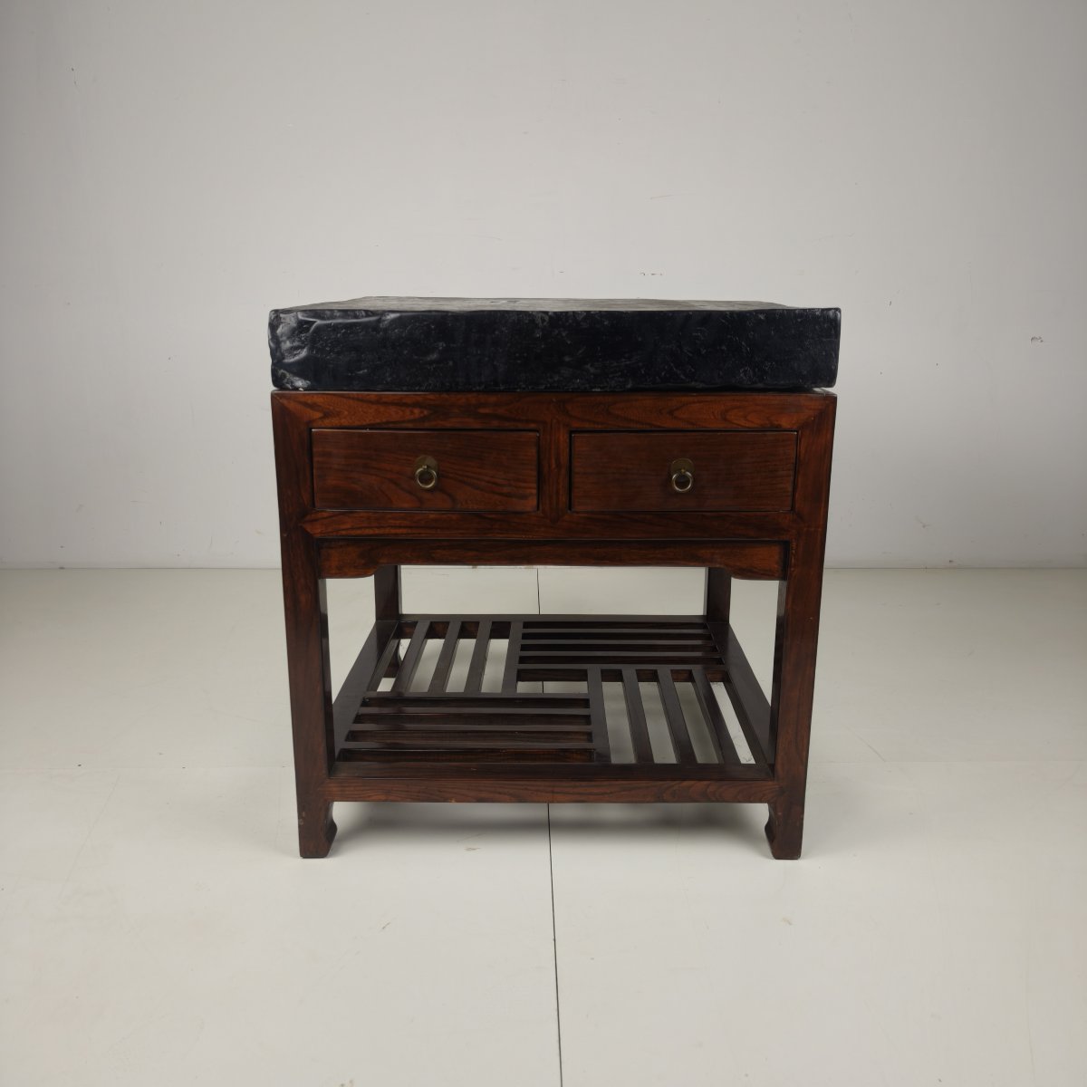 Chinese Imperial Gold Brick (jīn Zhuān) On A Solid Wood Display Table On M-photo-4