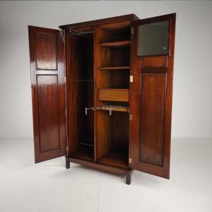 Early 20th Century Maple & Co. Gentleman's Wardrobe