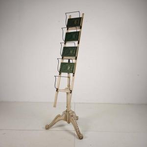Vintage English Rotating Newspaper, Magazine, And Book Rack, 20th Century