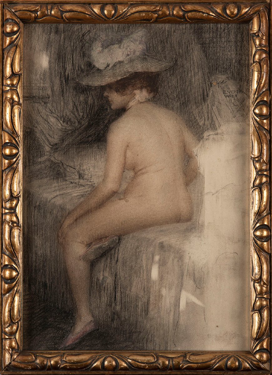 Eduard VEITH (Neutitschein 1858- Vienne 1925) Nu de dos