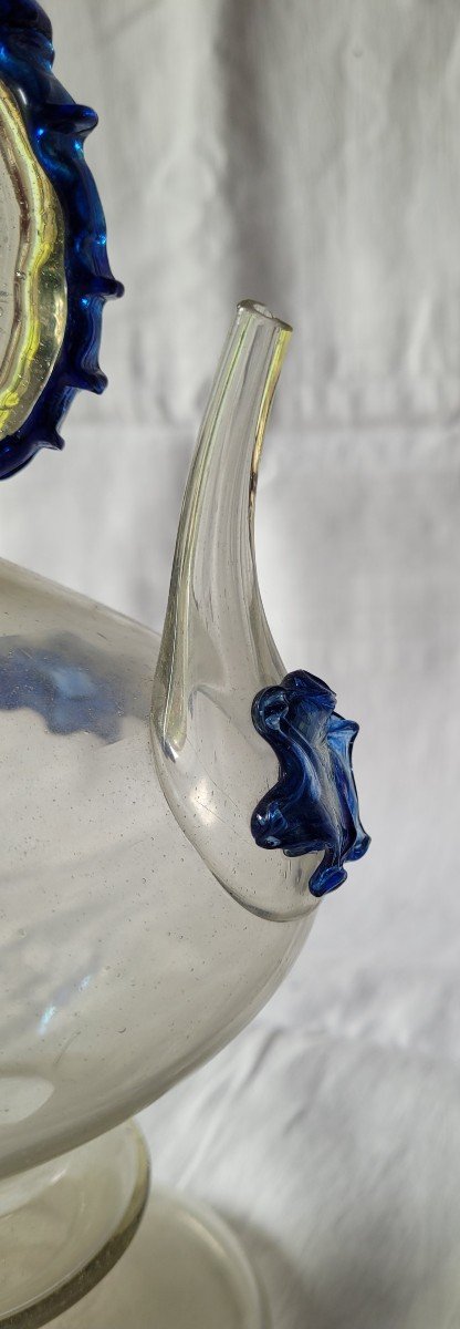 Cantir: Catalonia Glass Jug Late 18th Century-photo-1