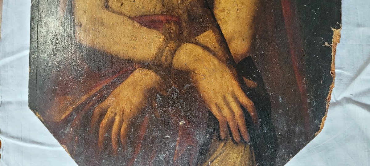 Christ In Outrages, Oil On Wood XVIIth-photo-3