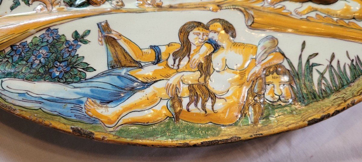 Plat Majolique Urbino XVIII ème , Hortense Schneider , Offenbach-photo-2