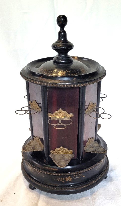 Cave à cigares carrousel  musicale, époque Napoléon III , XIX ème siècle-photo-3