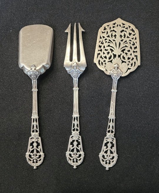 Emile Puiforcat: Dessert Service, Minerva Silver, 19th Century-photo-2