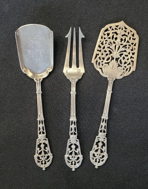 Emile Puiforcat: Dessert Service, Minerva Silver, 19th Century