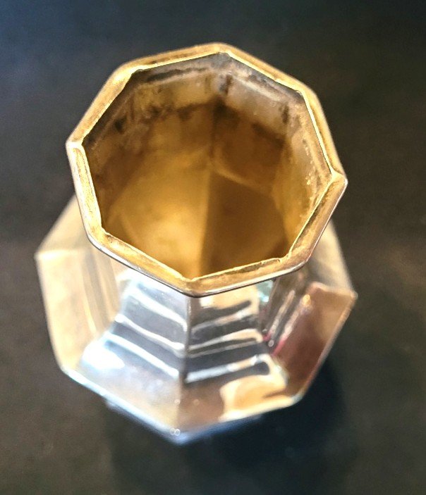 English Sugar Bowl, Silver-plated Metal, 19th Century-photo-2