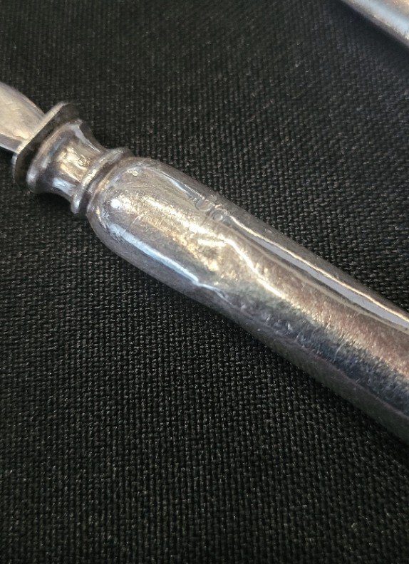 6  Fourchettes à gâteaux , Argent minerve XIX ème-photo-2