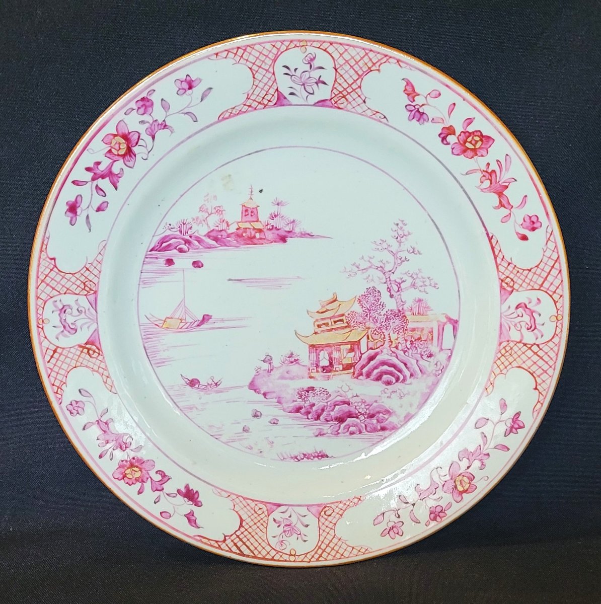 East India Company, 8 Qianlong Famille Rose Plates, 18th Century-photo-2