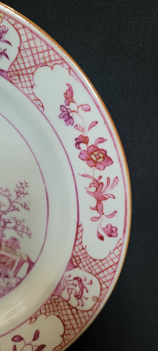 East India Company, 8 Qianlong Famille Rose Plates, 18th Century-photo-4