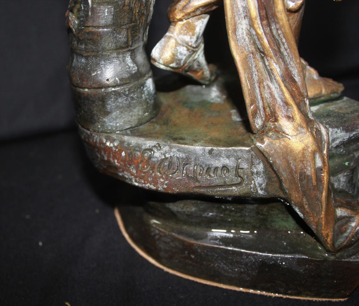 Edouard DROUOT : Salomé, bronze à double patine-photo-4