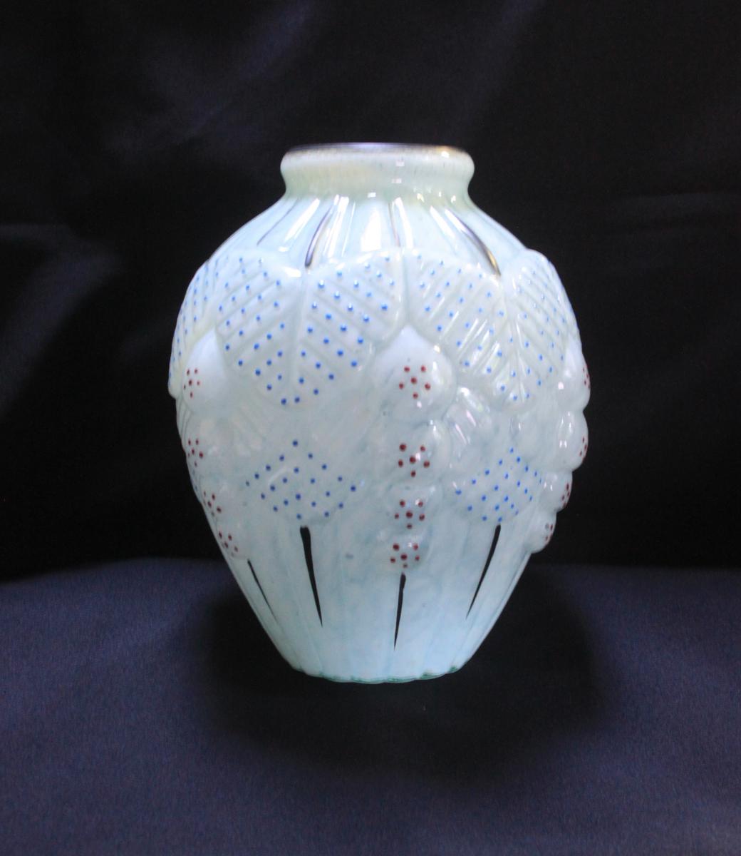 Vase Verre Clichy Pantin 1920