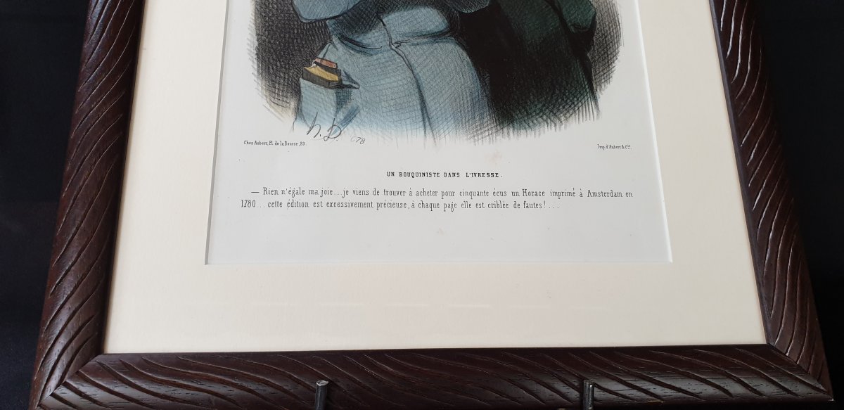 Honoré Daumier , Les Beau Jours De La Vie N° 28 ,  Lithographie  Colorisée  XIX ème-photo-2