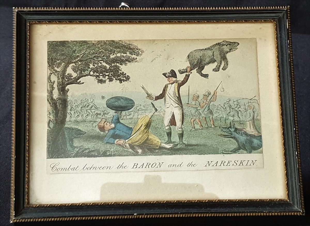 The Baron And The Nareskin , Gravure Colorisée 1793