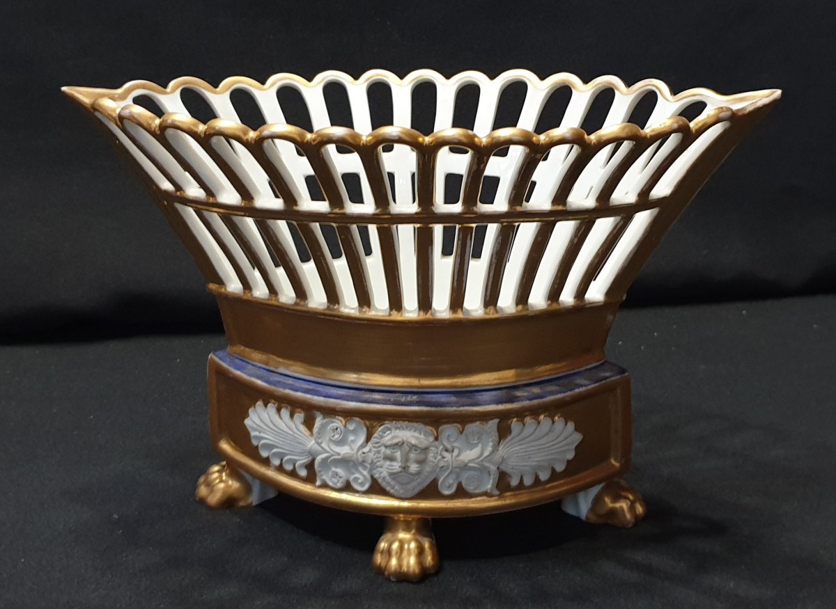 Paris Porcelain Basket, Empire Period