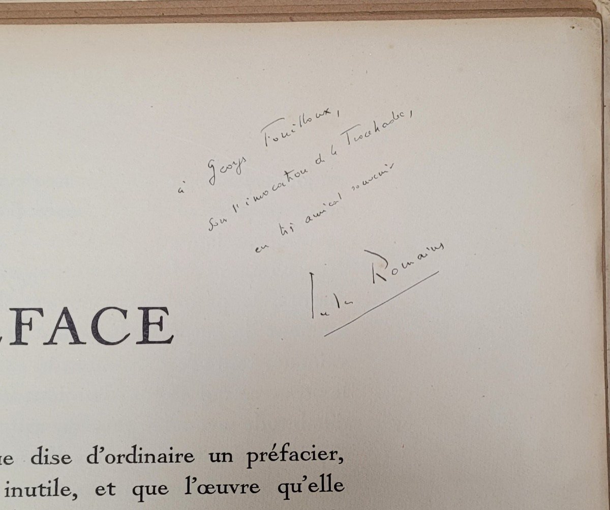 Jean Auscher, Le Baccara, Dédicace De Jules Romain-photo-2