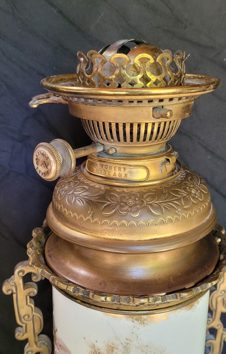 Pair Of Impressionist Lamps Longwy Barnoin 1882-photo-7