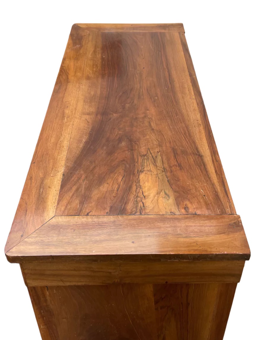 18th-century Solid Walnut Chest Of Drawers From The Restoration Period-photo-6