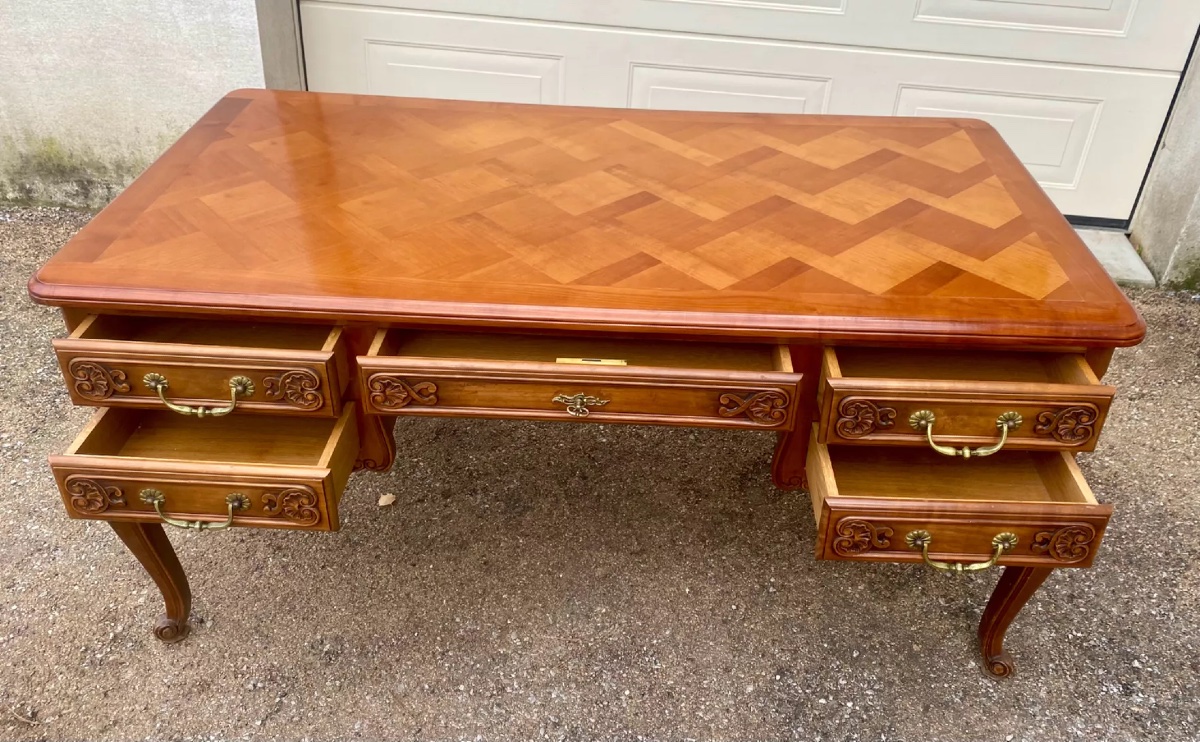 Grand bureau, plat Louis XV -photo-4