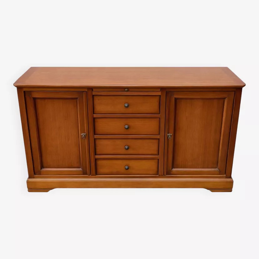 Louis Philippe Style Cherrywood Sideboard With 2 Doors And 4 Drawers-photo-1
