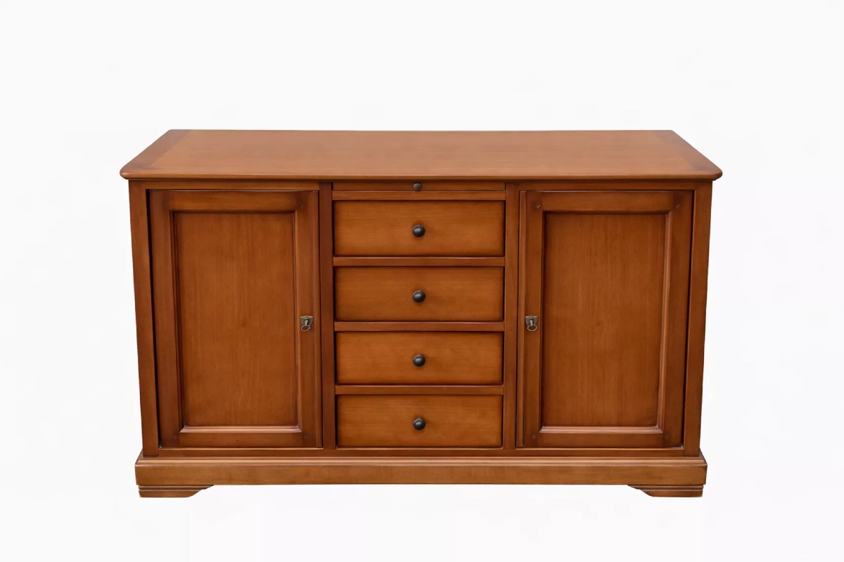 Louis Philippe Style Cherrywood Sideboard With 2 Doors And 4 Drawers-photo-2