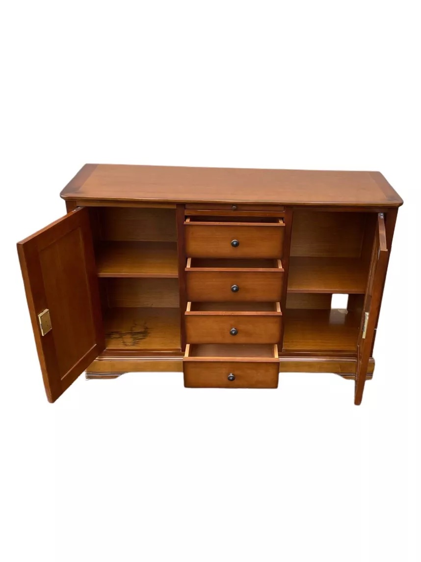 Louis Philippe Style Cherrywood Sideboard With 2 Doors And 4 Drawers-photo-3