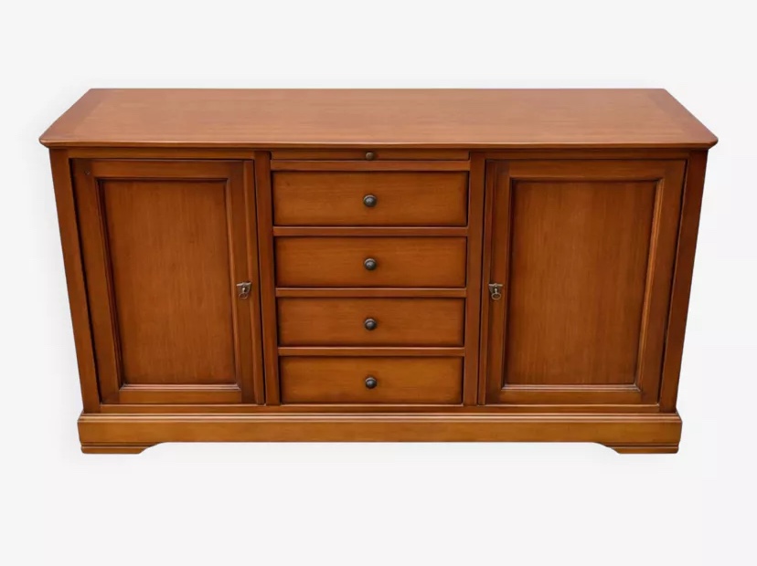 Louis Philippe Style Cherrywood Sideboard With 2 Doors And 4 Drawers